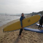 Surfing at Bournemouth Beach